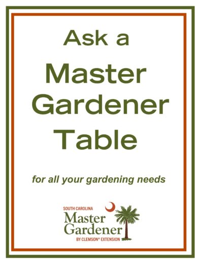 Ask a Master Gardener Table